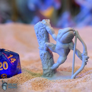 kurbağa okçu destek Bedava gizemli av köpeği masaüstü karakterler yaratıklar fantezi Evren mağaza minyatürler rpg minyatür bekçi dnd karakurbağası ttrpg grung bataklık 3d print model - Mito3D