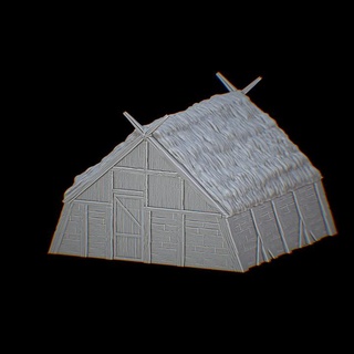 viking Vila casa 1 chave capas tampo mesa 3D imprimível terreno fantasia construção edifícios encenação jogos guerra vikings saga 3d print model - Mito3D