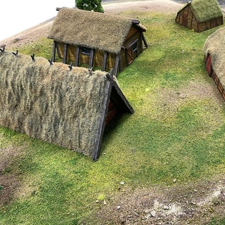 Wikinger Dorf Haus 2 Schlüssel Abdeckungen Tischplatte 3D druckbar Terrain Fantasie Gebäude einstellen Wargaming Kriegsspiel 3d print model - Mito3D
