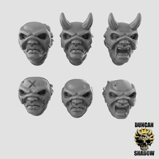 cultist heads pre supported duncan shadow  Tabletop Tabletop Characters & Creatures Fantasy Universe Tabletop Tabletop Characters & Creatures Store dungeonsanddragons dnd cultist npc supported pre  3d print model - Mito3D