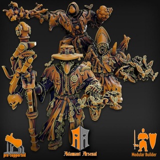 plague mage builder adamant arsenal Tabletop Characters & Creatures Fantasy Universe modular multi pose warlock corrupted pest sorcerer vile vermin 3d print model - Mito3D