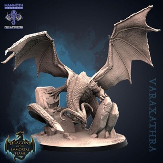 varaxathra ancient solar dragon + 5e one shot mammoth factory Tabletop Characters & Creatures Fantasy Universe monster wings 100mm winged scales gargantuan radiant 3d print model - Mito3D
