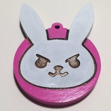 dva bunny logo keychain fan art trousseau clés jeu vidéo blizzard overwatch 3d print model - Mito3D