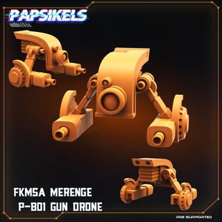 fkmsa merenge p-b01 gun drone papsikels miniatures Tabletop Characters & Creatures Sci-Fi Universe Vehicles Machines 3d print model - Mito3D
