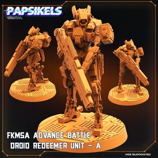 fkmsa avance bataille droïde Rédempteur unité papsikels miniatures table personnages créatures Sci univers robot guerre mech 3d print model - Mito3D