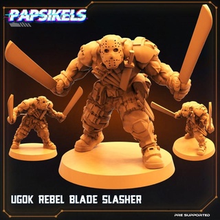 ugok rebel blade slasher papsikels miniatures Tabletop Characters & Creatures Sci-Fi Universe fighter slash masked 3d print model - Mito3D