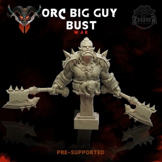 bust orc big guy zabavka workshop  Tabletop Tabletop Characters & Creatures Fantasy Universe Fan Art Busts bust orc warrior  3d print model - Mito3D
