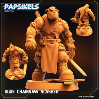 ugok chainsaw slasher papsikels miniatures Tabletop Characters & Creatures Sci-Fi Universe 3d print model - Mito3D
