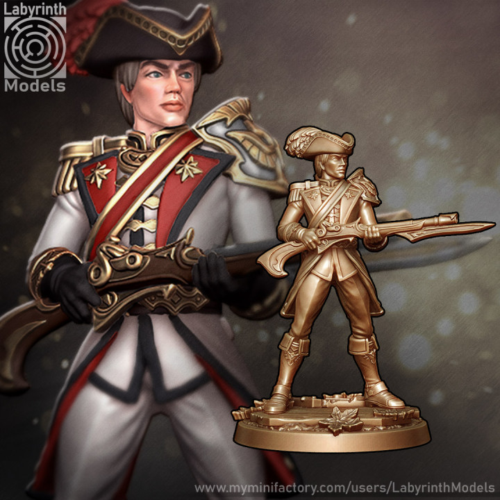 magitek fusiliers - 28mm 32mm scale labyrinth models Tabletop Characters & Creatures Fantasy Universe dungeons fantasy hero rpg soldier wargaming warhammer character miniature boardgame tabletop wargame patreon d&d officer musketeer riflemen 3D print model - Mito3D