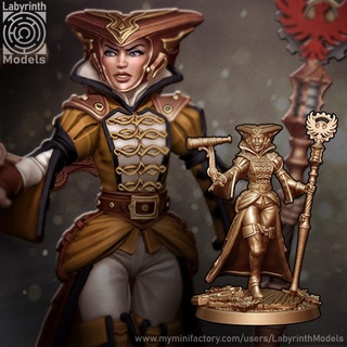 magitek mage engineer - 28mm 32mm scale labyrinth models Tabletop Characters & Creatures Fantasy Universe dungeons fantasy hero rpg wargaming warhammer character wizard miniature boardgame mechanic tabletop wargame patreon d&d sorceress 3d print model - Mito3D