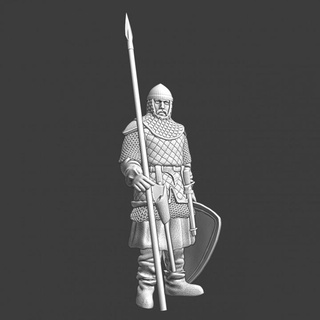 medieval slavic guard northern crusades miniatures Tabletop Characters & Creatures Historical Universe printable battle model spear wargaming watch russian miniature tabletop infantry 28mm 3d print model - Mito3D