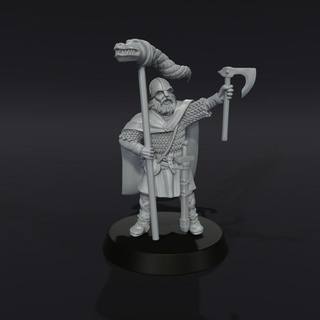 saxão bandeira portador medbury miniaturas tampo mesa personagens criaturas histórico universo saga 3d print model - Mito3D