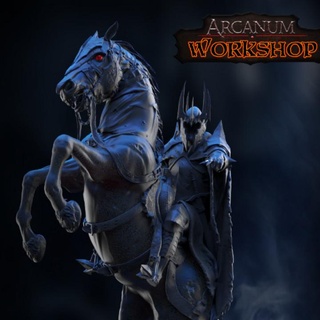 black rider arcanum workshop Tabletop Characters & Creatures Fantasy Universe horse wraith tabletop collectible 3d print model - Mito3D