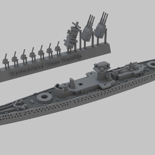 deutschland classe Panzer navio Lee mccoll tampo mesa personagens criaturas histórico universo veículos maquinas barco marinha ww2 bolso guerra couraçados 3d print model - Mito3D
