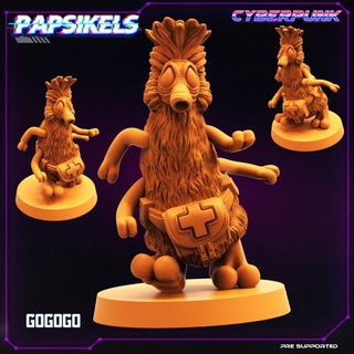 gogogo papsikels miniatures Tabletop Characters & Creatures Sci-Fi Universe alien creature friend healer ally 3d print model - Mito3D
