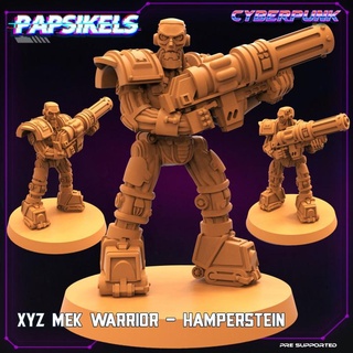xyz mek warrior - hamperstein papsikels miniatures Tabletop Characters & Creatures Sci-Fi Universe modular mech 3d print model - Mito3D