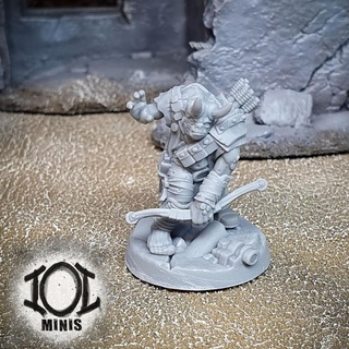 grub mutant archer imitation vie miniatures table personnages créatures fantaisie univers dragons donjons Humain crème glacée super nécromonde Tomber Publier apocalypse chiot atomique Mordheim 30mm stargrave apocalyptique mutie inq28 scavvy 3d print model - Mito3D