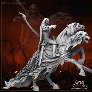 third horseman - pestilence great grimoire  Tabletop Tabletop Characters & Creatures Fantasy Universe Tabletop Tabletop Characters & Creatures mount sword horse rat scythe apocalypse rider 35mm heads horsemen 32mm horseman pestilence mounter  3d print model - Mito3D
