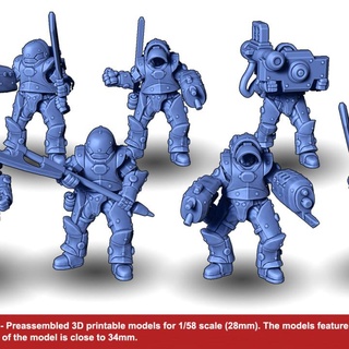 astral sailors - tactical squad ramiro olano Tabletop Characters & Creatures Sci-Fi Universe futuristic human soldier space wargames super 28mm sci fi 3d print model - Mito3D