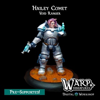 hailey comet - void ranger warp miniatures Tabletop Characters & Creatures Sci-Fi Universe Store 40k armour female sci-fi space warhammer character fallout power marine pulp 28mm 32mm astartes primaris 3d print model - Mito3D