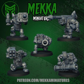 tank killers set 1 mekka miniatures Tabletop Characters & Creatures Sci-Fi Universe 40k orc ork rocket rpg warhammer heavy weapons orcs killer buster orks busta 40korks 3d print model - Mito3D