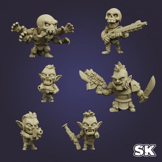 alien attack stoneking  Tabletop Tabletop Characters & Creatures Sci-Fi Universe Tabletop Tabletop Characters & Creatures alien fantasy goblin guns orc space cosmic dungeon cyborg  3d print model - Mito3D