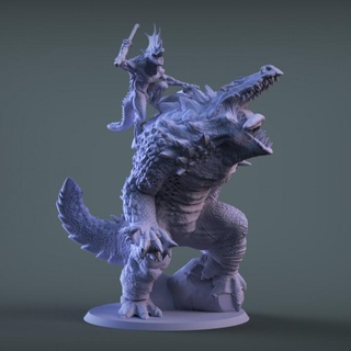 lizardmen - dragonborn giant imp3dsion Tabletop Characters & Creatures Fantasy Universe beast creature reptile rider d&d dnd drake humanoid dumb gargantuan 3d print model - Mito3D