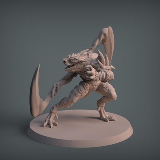 lizardmen - dragonborn scyther imp3dsion Tabletop Characters & Creatures Fantasy Universe beast creature dragons dungeons fantasy soldier warrior assassin d&d dnd humanoid nomad criatura 3d print model - Mito3D