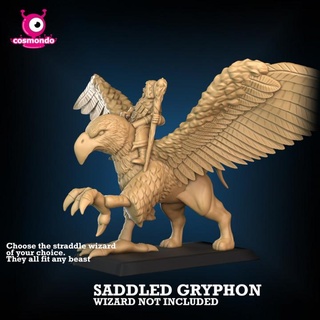 griffin saddled ridding wizards cosmondo Tabletop Characters & Creatures Fantasy Universe dungeons fantasy dnd gryphon 3d print model - Mito3D