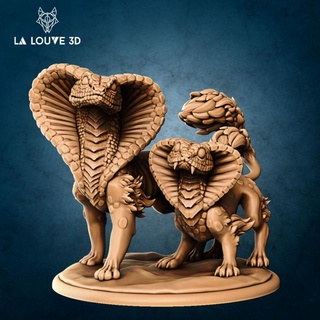 snake-cat snake-kitten + monster sheet la louve 3d Tabletop Characters & Creatures Fantasy Universe Store cat creature cute mini rpg snake dnd f lin 32mm tabletopgame 3d print model - Mito3D
