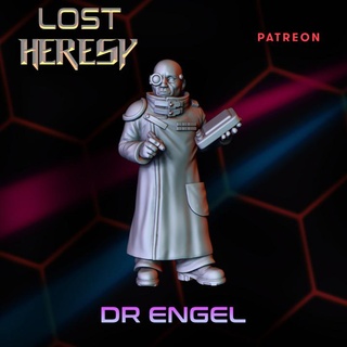 dr engel lost heresy miniatures Tabletop Characters & Creatures Sci-Fi Universe sci-fi warhammer scientist laboratory wh40k stargrave supported starbreach 3d print model - Mito3D