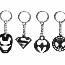 super héros porte clés mode accessoires pendentif batman figurine fonctionnelle gadget trousseau l'homme film caractère spiderman superman bijoux fer repasser l'avatar fonction 3d print model - Mito3D