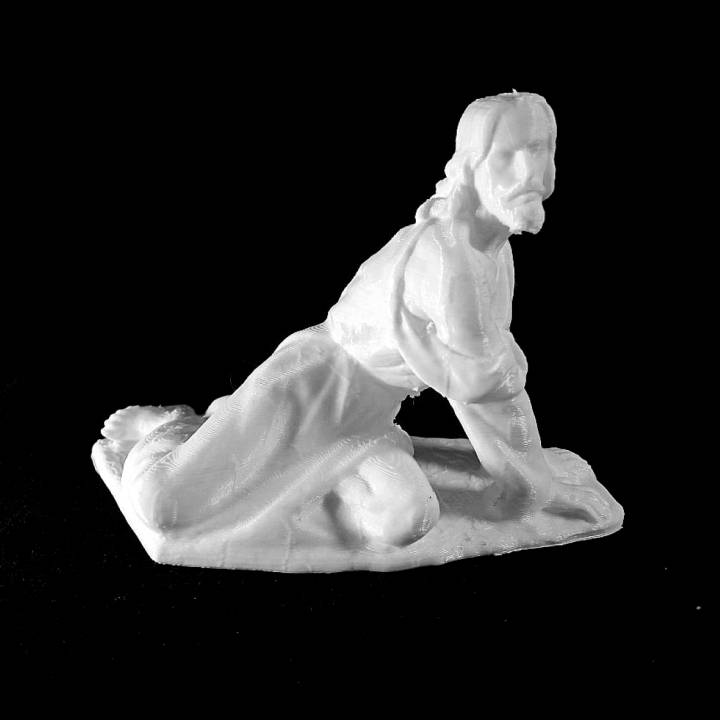 cristo caida infierno escultor josé zamorano 1995 scan pascua pasión 3D print model - Mito3D