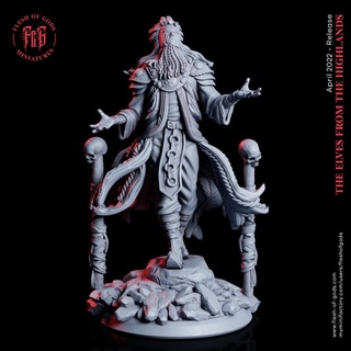 Hochland Schamane Fleisch Götter Fantasie Rollenspiel Magier männlich Elfen dnd Ritual Kleriker Zauberer maskiert 3d print model - Mito3D