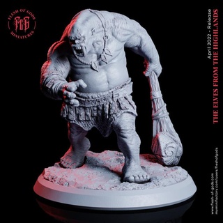 Montagne ogre chair dieux créature fantaisie géant monstre orc rpg troll grand dnd Ettin 3d print model - Mito3D