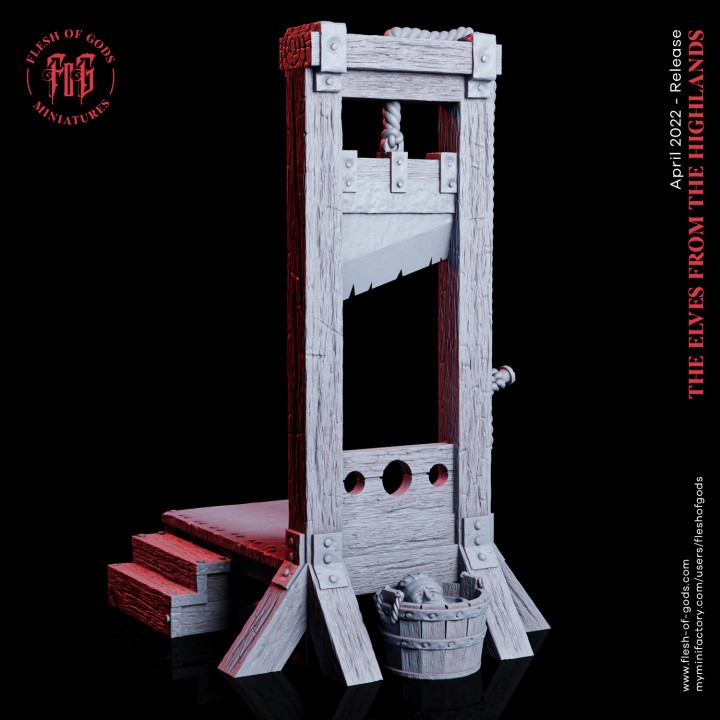 guillotine chair dieux fantaisie objet soutenir rpg terrain torture dnd paysage 3D print model - Mito3D