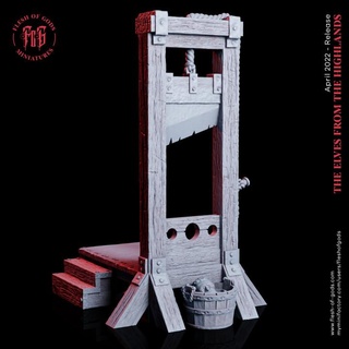 guillotine chair dieux fantaisie objet soutenir rpg terrain torture dnd paysage 3d print model - Mito3D