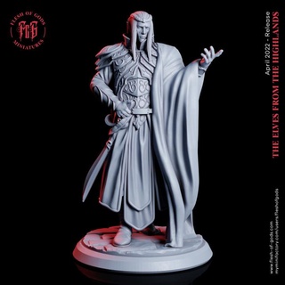 highborn elf flesh gods fantasy king rpg male noble dnd swordsman npc fleshofgods aristocracy 3d print model - Mito3D