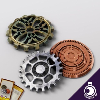 gear coins props&beyond  Props & Cosplay accessory card coin dragons dungeons gaming gift item master prop roleplay rpg toy warhammer magic money cosplay props steampunk gear cog supportless tabletop puzzles currency real beyond size d&d dnd dm 5e stat representation gm gamemaster wondrous in-game  3d print model - Mito3D