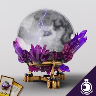 crystal ball props&beyond Props & Cosplay accessory card dragons dungeons gaming gift item master prop roleplay rpg toy warhammer magic cosplay props supportless tabletop puzzles real beyond size d&d dnd dm 5e stat representation gm gamemaster wondrous in-game 3d print model - Mito3D