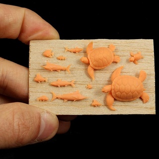 animal conjunto 4 mar animais Oliver espata brinquedos jogos criatura figuras peixe Tubarão tartarugas 3d print model - Mito3D