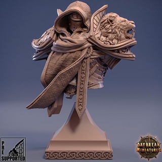 mattias du lion tuant - bust paladins silver daybreak miniatures Tabletop Characters & Creatures Fantasy Universe Store Fan Art Busts display collector 3d print model - Mito3D