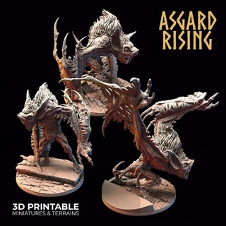 kana susamışlık varkolak Easytoprint pre supported Asgard yükselen minyatürler 3d yazdırılabilir stl yarasa fantezi hobi canavar rpg minyatür reçine mezarlık dnd masaüstü oyunları rpggames asgardizasyon 3d print model - Mito3D