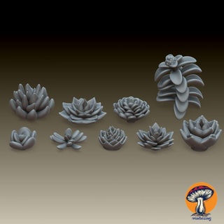 succulenti nyverdale tavolo 3D stampabile terreno oggetti scena impianti flora basi basante minibasing base epica 3d print model - Mito3D