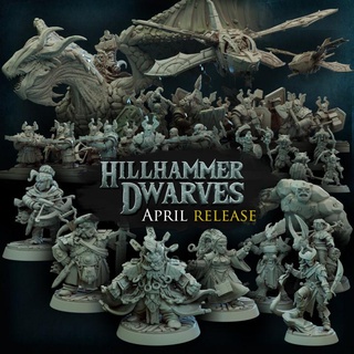 titan forge miniatures - 2022 april hilhammer dwarves Tabletop Characters & Creatures Fantasy Universe release 3d print model - Mito3D