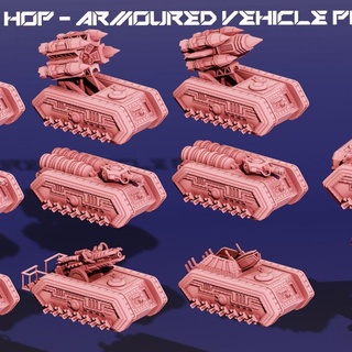 lic hop - apc pack lelanian industrial complex Tabletop Characters & Creatures Sci-Fi Universe Vehicles Machines game games robot table tank vehicle wargames wargaming boardgames boardgame tabletop vehicles tanks wargame 28mm 3d print model - Mito3D