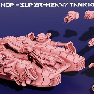 lic hop - superheavy tank pack lelanian industrial complex Tabletop Characters & Creatures Sci-Fi Universe Vehicles Machines game games robot table vehicle wargames wargaming boardgames boardgame tabletop vehicles tanks wargame 28mm 3d print model - Mito3D