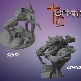 criaturas demonios para juegos de rol ignacio berbel garcia Tabletop Characters & Creatures Fantasy Universe troll d&d ogro orcos enanos gigantes 3d print model - Mito3D