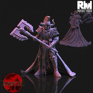 tempest hold wight king v2 rmprintable dungeons fantasy gaming hero king mini miniatures rpg undead warhammer evil tabletop wargame d&d dnd pathfinder frostgrave wight ageofsigmar 5e rm warcry  3d print model - Mito3D