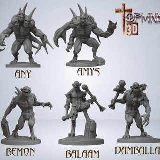 criaturas demonios paraca juegos rol ignacio berbel garcia mesa caracteres fantasía universo Troll d ogro enanos orco gigante 3d print model - Mito3D